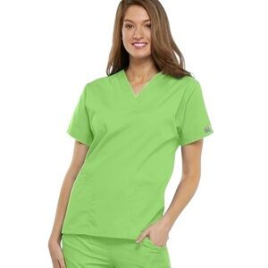 Cherokee V-Neck Scrub Top for Women size XL 2 front Pockets & Dolman Sleeve